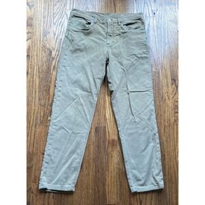 Faherty Pants Mens Size 33x28 Stretch Terry 5-Pocket Olive Green Chino